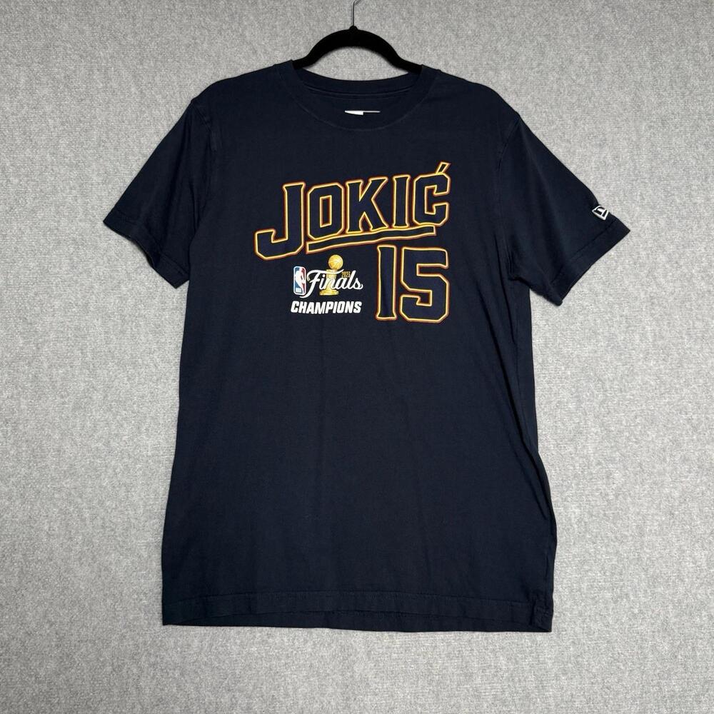 Denver Nuggets New Era Shirt 2023 Nba Finals Champions Nikola Joki 15 L Shirt